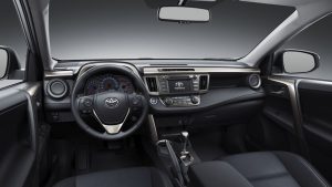 Painel interno do Toyota RAV4