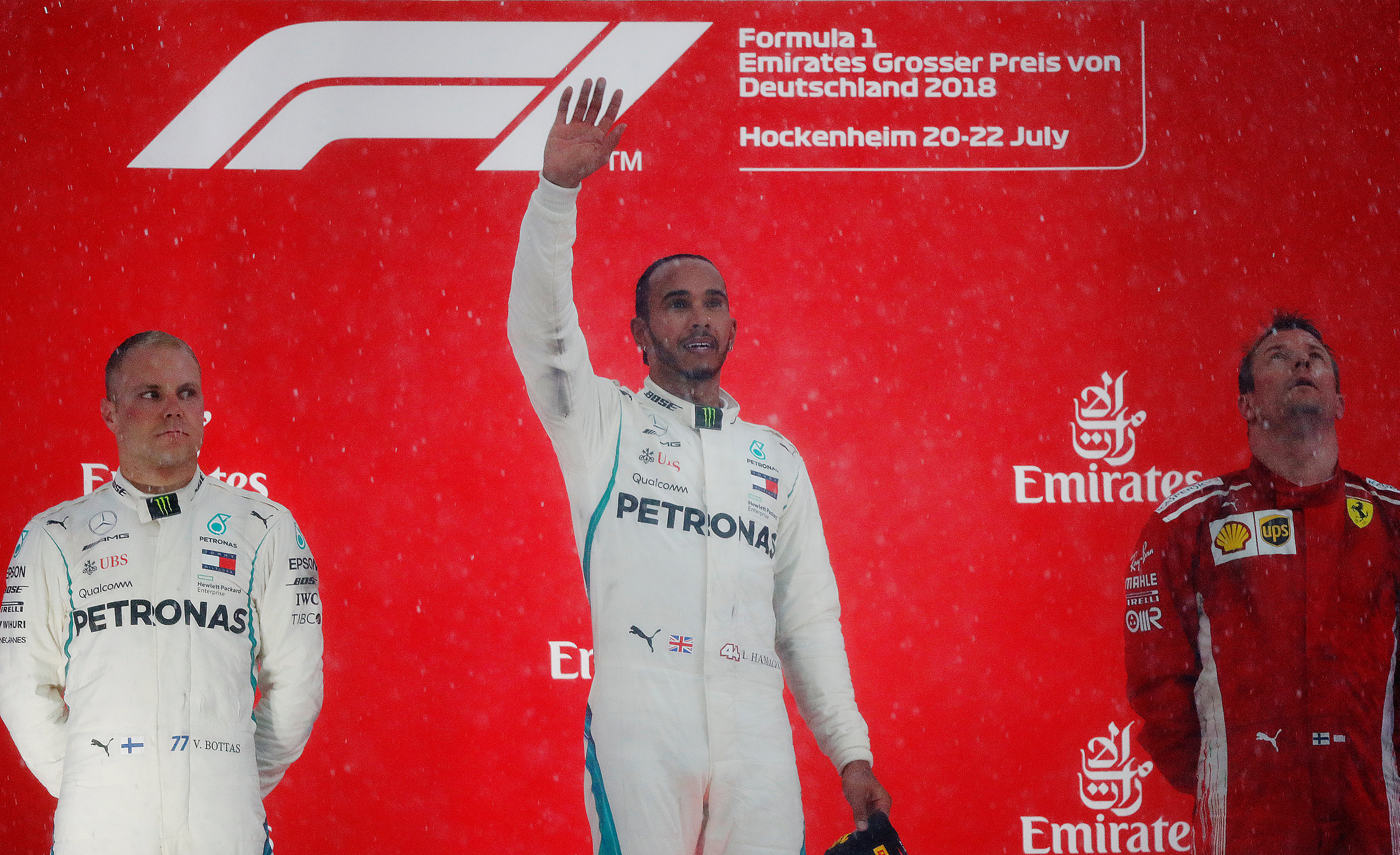 Ferrari e Mercedes Pódio GP da Alemanha